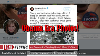 Fake News: Photos Of Children On Cement Floor With Aluminium Blankets NOT Taken During Trump Administration
