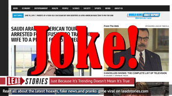 Fake News: American Tourist NOT Arrested in Saudi Arabia For Refusing To Trade Wife to Prince For 45 Camels