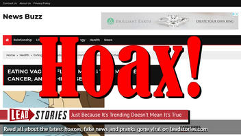Fake News: Eating Vaginal Fluids Does NOT Make You Immune To Cancer, And Other Diseases