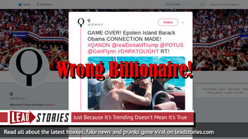 Fake News: Epstein Island Barack Obama Connnection NOT Made