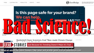 Fake News: NO Bombshell Claim: Scientists Do NOT Find 'Man-made Climate Change Doesn't Exist In Practice'