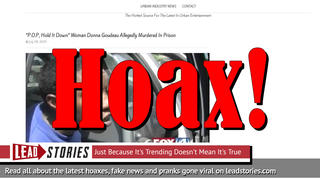 Fake News: "P.O.P, Hold It Down" Woman Donna Goudeau NOT Murdered In Prison