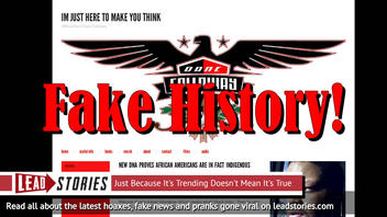 Fake News: New DNA Does NOT Prove 98% Of African Americans Are In Fact Indigenous Aborigines Of America