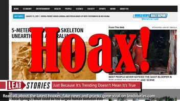Fake News: NO 5-Meter Tall Human Skeleton Unearthed In Australia