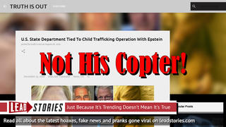 Fake News: U.S. State Department NOT Tied To Child Trafficking Operation With Epstein