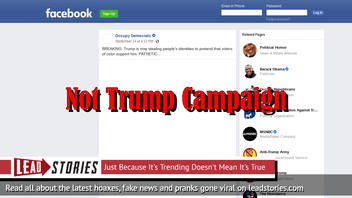 Fake News: Trump Campaign Did NOT Steal Rykard Jenkins Identity