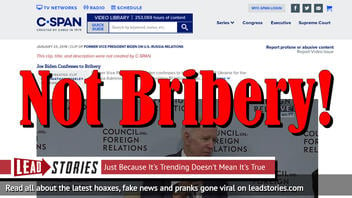Fake News: Joe Biden Does NOT Confess to Bribery