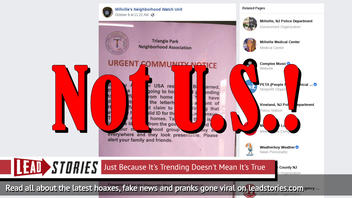 Fake News: NO Urgent Community Notice, NO Census Security Alert From Department of Home Affairs