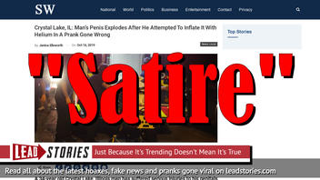 Fake News: Man's Penis Did NOT Explode After Attempting to Inflate It With Helium