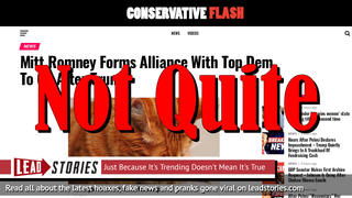 Fake News: Mitt Romney Did NOT Form Alliance With Top Dem To Go After Trump