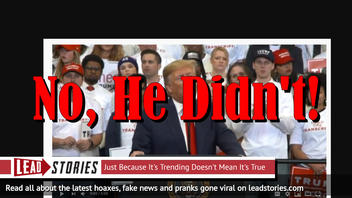 Fake News: President Trump Did NOT Reveal He Is In Fact Q