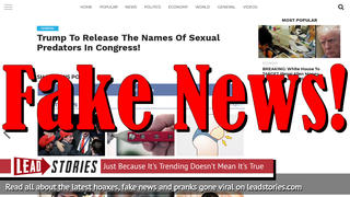 Fake News: Trump NOT To Release The Names Of Sexual Predators In Congress