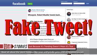 Fake News: Robert Mueller Did NOT Tweet Back At Donald Trump Over 'Witch Hunt' Post