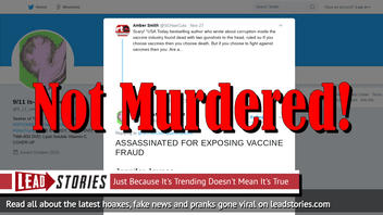 Fake News: Best-selling Author Jennifer Jaynes NOT Assassinated For Exposing Vaccine Fraud