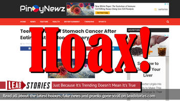 Fake News: Teenager Does NOT Die Of Stomach Cancer After Eating Instant Noodles Every Day