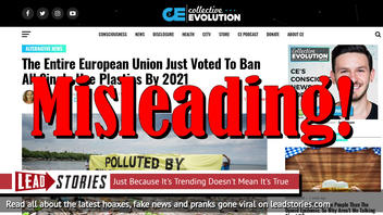 Fake News: The Entire European Union Did NOT Vote To Ban All Single Use Plastics By 2021