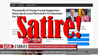 Fake News: Thousands of Young Trump Supporters Did NOT Show Up At Local Recruiters To Volunteer For Duty