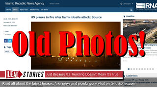 Fake News: Iranian Press Agency Claims Image Of Israel Strike On Gaza Shows Iranian Strike on US Airbase