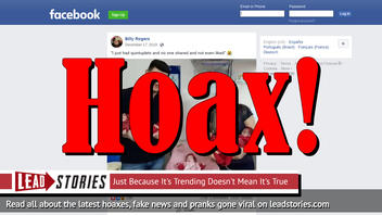 Fake News: Facebook User Did NOT Have Quintuplets