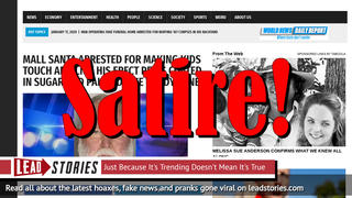 Fake News: Mall Santa Was NOT Arrested For Making Kids Touch His Genitals