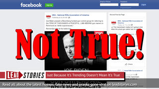 Fake News: Joe Biden Did NOT Endorse Claim That Gun Owners Are 'White Supremacists'