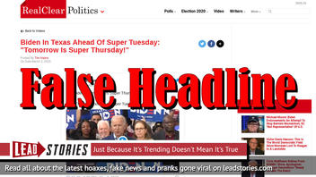 Fact Check: Biden In Texas Ahead Of Super Tuesday Did NOT Say: "Tomorrow Is Super Thursday"