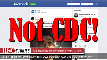 Fact Check: CDC Did NOT Publish Sponsored Facebook Post Asking For Help With "Escaped" Coronavirus Patient