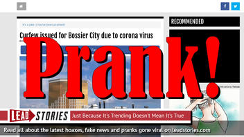 Fact Check: Curfew NOT Issued For Bossier City Due To Coronavirus