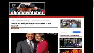 Fact Check: Obama Family NOT Flown to Private 'Safe Island'