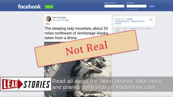 Fact Check: Photo Of "Sleeping Lady" Mt. Susitna Was NOT Taken From A Drone