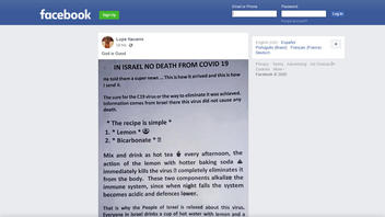 Fact Check: Israeli Recipe For Lemon And Bicarbonate Drink Is NOT A Cure For Coronavirus 