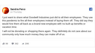 Fact Check: Goodwill Did NOT Use COVID-19 As An Excuse To Fire All Employees