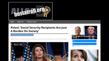 Fact Check: Nancy Pelosi Did NOT Say Social Security Recipients "Are Just A Burden On Society" Or "Leeches"