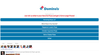Fact Check: Domino's Is NOT Giving Away 2 Extra Large Pizzas For Answering A Survey