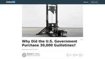 Fact Check: U.S. Government Does NOT Have 30,000 Guillotines, NOT Planning To Chop Heads  
