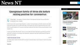 Fact Check: There Was NO Family Of Three Who Died Before Testing Positive For Coronavirus