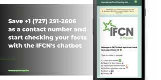 IFCN Press Release: New WhatsApp chatbot unleashes power of worldwide fact-checking organizations to fight COVID-19 misinformation on the platform