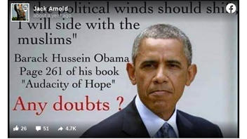 Fact Check: Barack Obama Did NOT Write 'If The Political Winds Should Shift, I Will Side With The Muslims'
