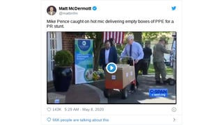 Fact Check: Mike Pence Did Not Deliver Empty Boxes Of PPE To A Hospital As Seen In Jimmy Kimmel Video