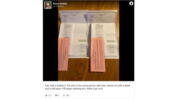 Fact Check: Photo Does NOT Show Someone Got Two Mail-In Ballots in California