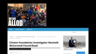 Fact Check: NO Clinton Foundation Investigator Named Kenneth McCormick Found Dead