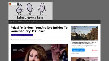 Fact Check: Pelosi Did NOT Tell Seniors: 'You Are Not Entitled To Social Security! It's Gone!'
