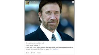 Fact Check: Chuck Norris Is NOT Dead From Coronavirus 