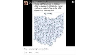Fact Check: Map Does NOT Show Current Number of Missing Children By County in Ohio 