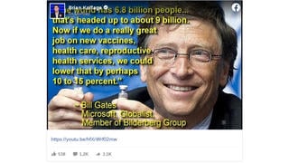 Fact Check: Context of Bill Gates TED Talk Quote About Lowering Population Growth By 10 or 15 Percent With Vaccines