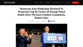 Fact Check: Amy Klobuchar Did NOT Decline To Prosecute Cop at Center Of George Floyd Death