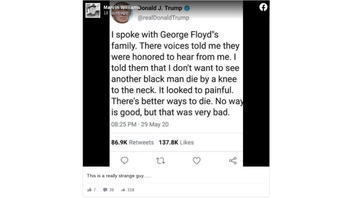 Fact Check: President Trump Did NOT Send Tweet about George Floyd's Family Being Honored to Hear From Him