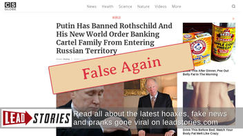 Fact Check: Putin Did NOT Ban Rothschilds from Russia