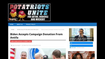 Fact Check: Biden Did NOT Accept Campaign Donation From Antifa