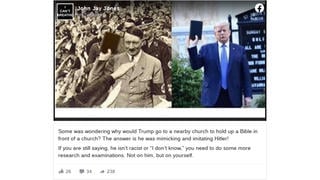 Fact Check: Photo of Hitler Holding Up Bible Similar to Trump is NOT Real